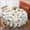 Dinosaur And Floral-2, variant on Dinosaur and Floral White Pattern Round Tablecloth 70"x70", Wrinkle Resistant Wipeable Table Cover for Kitchen Dining Room Picnic Patio and Party