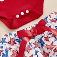 thumbnail image 6 of Akiihool Toddler Outfit Girl Newborn Baby Girl Clothes Infant Romper Spring Summer Outfits Gifts Bell Bottoms Pant Sets for Girls Preemie-12Month(Watermelon Red,12-18M), 6 of 6