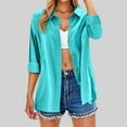 thumbnail image 2 of Summer Tops, Womens Tops, Trendy Women Shirts - Stylish Long Sleeve Cardigans with Lace Detailing for Everyday and Wear - Versatile Fashion Blouses for Spring and Autumn, 2 of 5