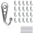 thumbnail image 1 of EIMELI 20/40Pcs Robe Hook Retro Towel Cloth Hanger Wall Hat Jewelry Hooks Rustproof Rustic Hooks, 1 of 5