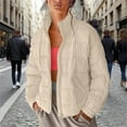 thumbnail image 2 of Breezora Womens Lightweight Packable Puffer Jacket with Zip Warm Winter Short Coat L Size Beige, 2 of 5