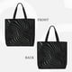 thumbnail image 2 of Fotbe Abstract Black And White Waves Bolsa Tote con Estampado para Mujer, Bolsos con Cremallera, Bolsa de Hombro Casual de Gran Capacidad con Bolsillos Internos, 2 of 7
