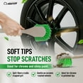 thumbnail image 6 of Nanoskin Professional 20-Inch Angled Tire & Wheel Cleaning Brush - Durable Green Polystyrene Bristles for Effective Auto Detailing, Gentle Car Wash Tool | Long-Handled Scrub Brush for Trucks and RVs, 6 of 7