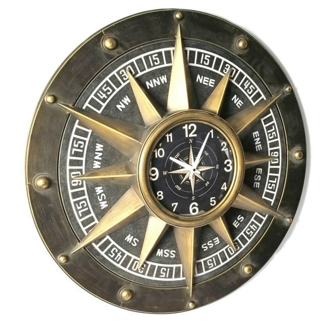 Wall clock - Compass Metal Wall Clock