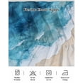 thumbnail image 7 of Ocean Beach Bed Skirt Queen Size 18" Drop Blue Gradient Waves Summer Coastal Ruffled Wrap Around Bed Skirts Adjustable Elastic Bedskirt Dust Ruffle for Queen Size Bed, 7 of 7