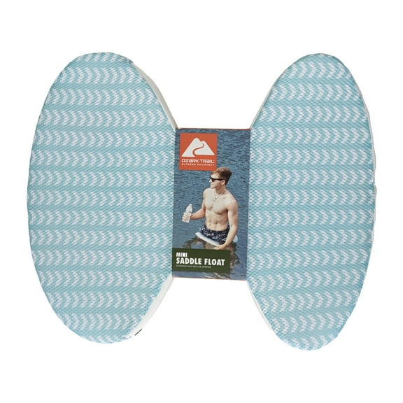 Ozark Trail Mini Saddle Lake Float with Removable Cover, 20" x 17.5" x 1.5" Adult, Unisex, Blue