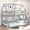 Gray, variant on EUROCO Twin over Full Bunk Bed with Ladder, House Bed, Seperate 2 Beds in One, Gray
