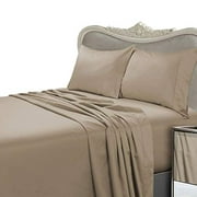 Egyptian Bedding 600 Thread-Count, Queen Pillow Cases, Brown solid, Set of 2