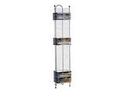 Atlantic 42" Nestable 52 DVD/ BluRay Storage Tower, Gunmetal