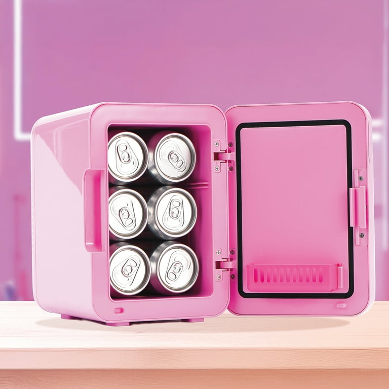 ハローキティ ミニ冷蔵庫 ピンク Hello Kitty Mini Fridge 4L 6 Can, Pink Portable Beverage Cooler