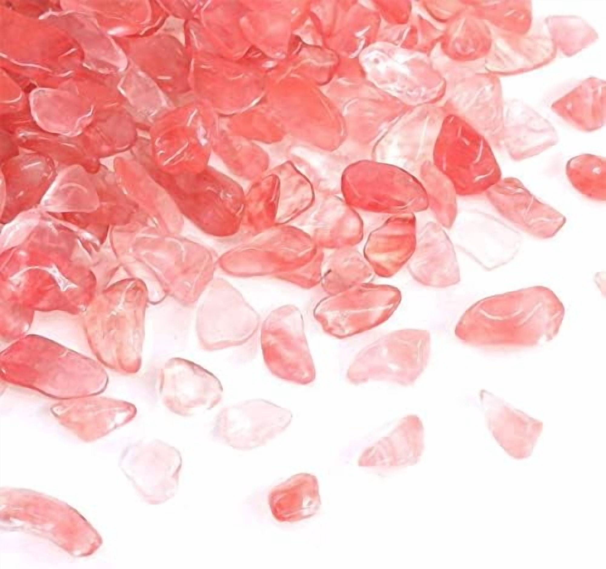 Decorative Pebbles, 2 Lbs/920g (Fill 2 Cups) Pink Crystal Quartz Stones Irregular Rock Gravel for Aquarium Turtle Tank Decoration/Succulent Plant Landscape/Flowerpot Vase Ornament