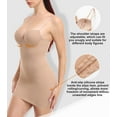 thumbnail image 4 of QRIC Women's Dress Full Slip Shapewear Bodysuit Lingerie Body Shaper with Built-in Bra Tops Smooth Back, 4 of 6