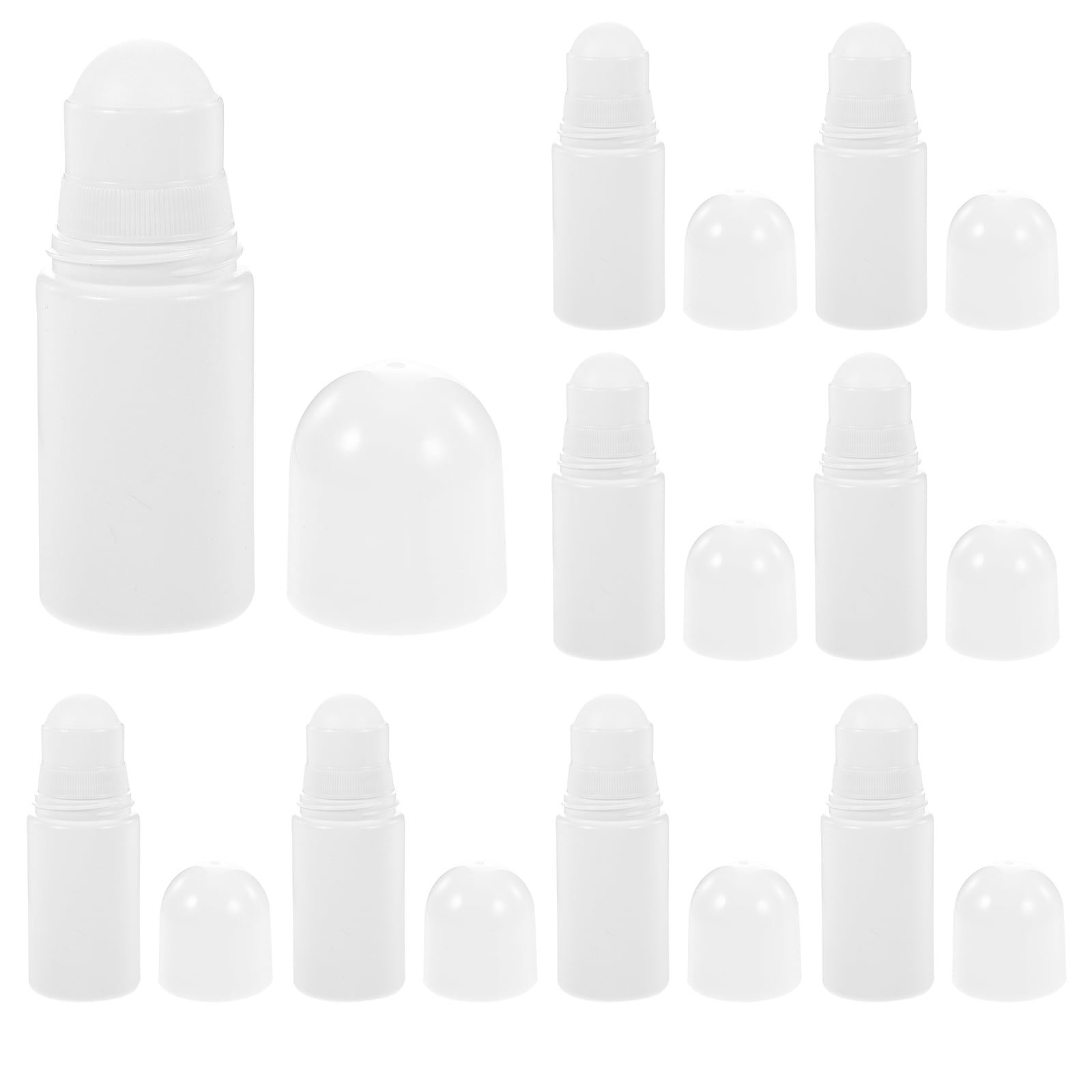 HONMEET 10Pcs Refillable White Glass Roll on Bottles for Smooth Application of Oils and Perfumes