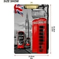 thumbnail image 3 of FMSHPON Big Ben London European Phone Booth Clipboard Hardboard Wood Nursing Clip Board and Pull for Standard A4 Letter 13x9 inches, 3 of 8