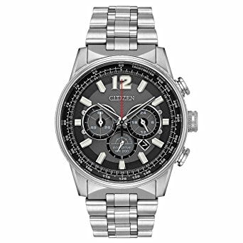 Citizen Eco-Drive Stainless Steel Chronograph Mens Watch CA4370-52E