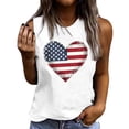 thumbnail image 2 of Women's Red White and Blue Shirts Patriotic Tops American Flag Graphic Tank Tops for Teen, 2 of 5