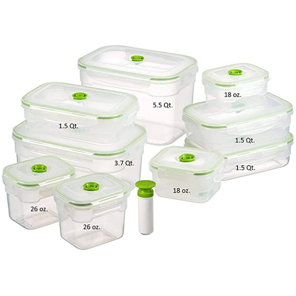 19 Piece Vacuum Food Storage Container, Airtight Food Storage Container With Lid Vacuum Seal