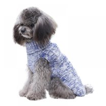 Dog Pet Sweater, Winter Warm Dog Cat Jumpers Clothes, Comfortable Pet Coat Costume Puppy Jumper Kitten Sweater Apparel for Small Medium Dogs Cats Blue XS