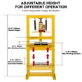 thumbnail image 3 of Towallmark 6 Ton Hydraulic Shop Press, H-Frame Bench Press with Adjustable Height & Safety Valve, 3 of 9