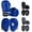 Blue, variant on Kruzak Plain Focus Mitts and Boxing Gloves Set for Kickboxing and Muay Thai MMA Training - Fitness Kit with Punching Pads for Martial Arts and Karate (Purple, 14 oz)