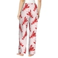 thumbnail image 3 of Pajama Pants Women, Cute Red Cartoon Lobster Sweatpants Soft Sleep Lounge Pants, Casual PJ Bottoms Pants with Pockets, 3 of 5