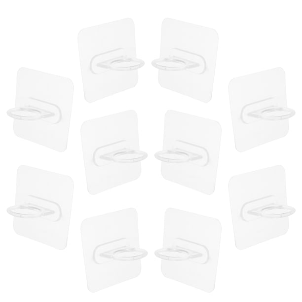 10pcs ganchos redondos multifuncionales para barras de cortina de cocina ganchos de pared adhesiva