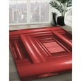 thumbnail image 3 of Ahgly Company Machine Washable Indoor Rectangle Transitional Lava Red Area Rugs, 7' x 9', 3 of 7