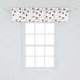 thumbnail image 2 of Cherry Window Valance, Illustration of Grunge Style Sketchy Fruit Motifs on a Plain Background, Curtain Valance for Kitchen Bedroom Decor with Rod Pocket, 54" X 12", White Pale Pink, by Ambesonne, 2 of 2
