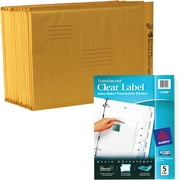 Duck Brand Kraft Bubble Mailers, Manila, 120-Count, 10.5" x 15" and Avery Print-to-the-Edge Shipping Labels for Color Laser & Copier 6874, 3 x 3-3/4, Matte White, 150/Pack Bundle