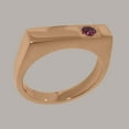 thumbnail image 2 of LBG British Made 9k Rose Gold Natural Pink Tourmaline Mens Promise Ring - 33 size options - Size 8.75, 2 of 5