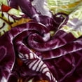 thumbnail image 3 of JML Two-ply Korean-style Raschel Embossed Rose Velvet Polyester Blanket Aqua Queen Patchwork, 3 of 5