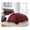 Burgundy, variant on 3-Piece All Season Queen Comforter Set Rust Orange, Soft Quilted Down Alernative Duvet Insert with Corner Tabs, Lightweight Microfiber Bedding, 88 x 88 Inches