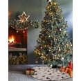 thumbnail image 3 of Farm Rooster Christmas Tree Skirt 48 Inches Large Christmas Skirt Tree, Farmhouse Chicken Pink Spring Floral Rustic Tree Skirt Christmas Decorations for Fireplace Party Holidays Indoor Outdoor, 3 of 7
