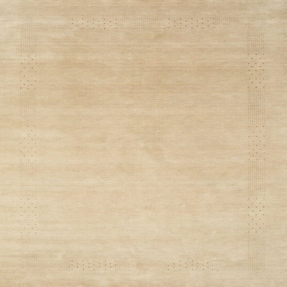 Ahgly Company Indoor Square Contemporary Yellow Solid Area Rugs, 3' Square