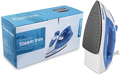 Best For Travel Steam Iron with Nonstick Soleplate Powerful Steam Output Dry Iron Function 1200 Watt Small Size Light Weight by Utopia Home 