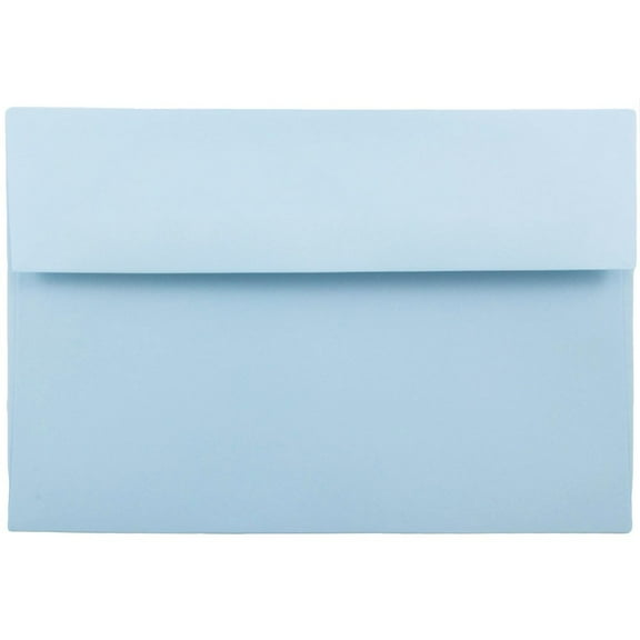 JAM Paper A8 Envelopes, 5 1/2 x 8 1/8, Baby Blue, 50 per Pack