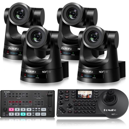 FoMaKo NDI PTZ Camera 30X Optical Zoom AI Auto-Tracking Gen 3 Suitable for Education & Professional Training LiveStreaming Including Online Classes and Skill tutorials(KN30AX4+M1+KC608N)