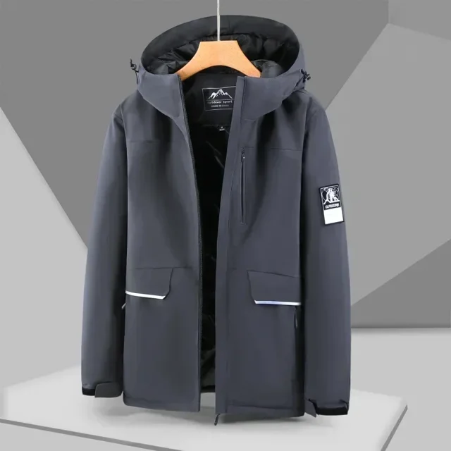 Chaqueta de hombre Otoño e Invierno Chaqueta gruesa resistente al viento impermeable Ropa de trabajo Chaqueta de hombre Unisex