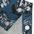 thumbnail image 4 of Ambesonne Leaves Grommet Curtain, Watercolor Winter Leaf Art, 50"x63", Dark Sky Blue and Black, 4 of 5