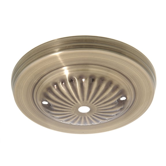 B&P Lamp® Brass Canopy W/Rosette Design, 5 1/4" Dia., Antique Brass