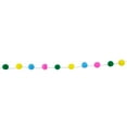 thumbnail image 2 of Northlight 9' Multi-color Plush Snowball Christmas Garland, 2 of 3