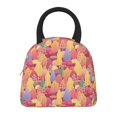 thumbnail image 3 of Vsdgher Insulated Lunch Bag Simple Bento Cooler Bag Lunch Tote Bag , Suitable for picnics, school, work (Colorful Autumn Forest Trees Print ), 3 of 5