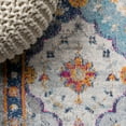 thumbnail image 4 of JONATHAN Y MODERN PERSIAN 2 x 8 Runner Rug, Kirman Bohemian Medallion - Light Gray/Blue/Orange, MDP214A-28, 4 of 9