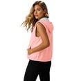 thumbnail image 4 of Unir Zip Up Athletic Hooded Vest for Women, Sleeveless Drawstring Hem, Lightweight Quick Dry Sports Outerwear, 1 Piece, S-XXL, Plus Size Friendly, 4 of 6