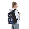 thumbnail image 3 of Lsque Planets and Stars Pattern Adult Backpack – Durable & Lightweight PU Canvas Storage Bag , 15” Laptop Compartment, and Multiple Pockets, 3 of 4