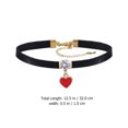 thumbnail image 2 of MasteelfCA Collier Ras-du-Cou en Cuir Mode avec Pendentif Cœur Bijoux pour Femmes et Filles, 2 of 7