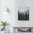 thumbnail image 3 of GOSMITH Framed Canvas Print Wall Art Washed Out Mist Over Forest Pine Trees Nature Wilderness Photography Modern Rustic Scenic Multicolor for Living Room, Bedroom, Office Framed, 3 of 4