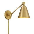 thumbnail image 4 of Meridian M90108NB 1-Light Wall Sconce in Natural Brass (Set of 2), 4 of 7