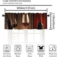 thumbnail image 2 of Wine Blackout Window Curtains, Farm Vintage Glasses Romantic Grape Rustic Window Drapes, for Kitchen Living Room Bedroom W54xL18in 1 Panels, 2 of 6