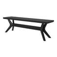 thumbnail image 3 of Plank+Beam Solid Wood Verso Dining Bench, 60" Entryway Bench, Minimalist Room Bench, Black, 3 of 9